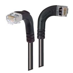 Picture of Shielded Category 6 Right Angle Patch Cable, Right Angle Right/Right Angle Down, Black, 5.0 ft