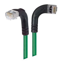 Picture of Shielded Category 6 Right Angle Patch Cable, Right Angle Right/Right Angle Down, Green, 2.0 ft