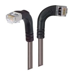 Picture of Shielded Category 6 Right Angle Patch Cable, Right Angle Right/Right Angle Down, Gray, 15.0 ft