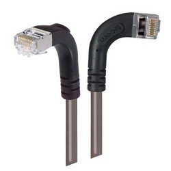 Picture of Shielded Category 6 Right Angle Patch Cable, Right Angle Right/Right Angle Down, Gray, 5.0 ft