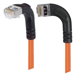 Picture of Shielded Category 6 Right Angle Patch Cable, Right Angle Left/Right Angle Down, Orange, 10.0 ft