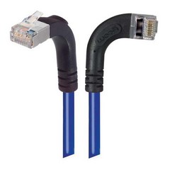 Picture of Shielded Category 6 Right Angle Patch Cable, Right Angle Right/Right Angle Up, Blue, 10.0 ft