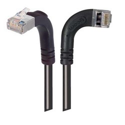 Picture of Shielded Category 6 Right Angle Patch Cable, Right Angle Right/Right Angle Up, Black, 10.0 ft