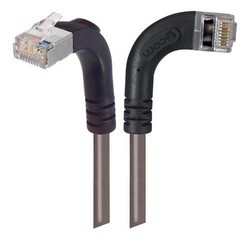 Picture of Shielded Category 6 Right Angle Patch Cable, Right Angle Right/Right Angle Up, Gray, 2.0 ft