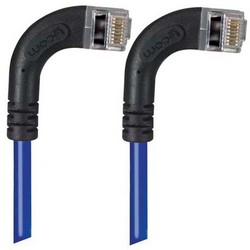 Picture of Shielded Category 6 Right Angle Patch Cable, Right Angle Right/Right Angle Right, Blue, 15.0 ft