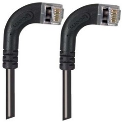 Picture of Shielded Category 6 Right Angle Patch Cable, Right Angle Right/Right Angle Right, Black, 10.0 ft