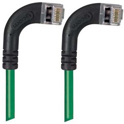 Picture of Shielded Category 6 Right Angle Patch Cable, Right Angle Right/Right Angle Right, Green, 15.0 ft