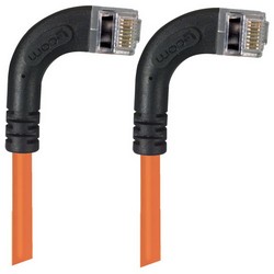 Picture of Shielded Category 6 Right Angle Patch Cable, Right Angle Right/Right Angle Right, Orange, 1.0 ft