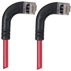 Picture of Shielded Category 6 Right Angle Patch Cable, Right Angle Right/Right Angle Right, Red, 10.0 ft