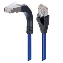 Picture of Shielded Category 6 Right Angle Patch Cable, Stackable, Blue, 10.0 ft