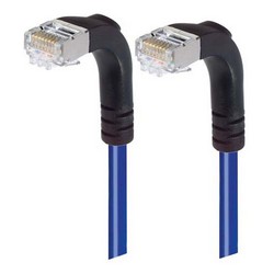 Picture of Shielded Category 6 Right Angle Patch Cable, Right Angle Down/Right Angle Down, Blue, 20.0 ft
