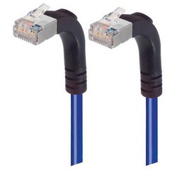 Picture of Shielded Category 6 Right Angle Patch Cable, Right Angle Up/Right Angle Up, Blue, 2.0 ft