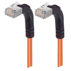 Picture of Shielded Category 6 Right Angle Patch Cable, Right Angle Up/Right Angle Up, Orange, 15.0 ft