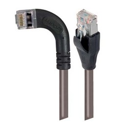 Picture of Shielded Category 6 Right Angle Patch Cable, Straight/Right Angle Left, Gray, 15.0 ft