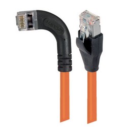 Picture of Shielded Category 6 Right Angle Patch Cable, Straight/Right Angle Left, Orange, 10.0 ft