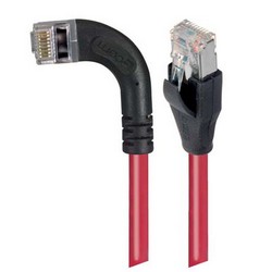 Picture of Shielded Category 6 Right Angle Patch Cable, Straight/Right Angle Left, Red, 10.0 ft
