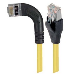 Picture of Shielded Category 6 Right Angle Patch Cable, Straight/Right Angle Left, Yellow, 20.0 ft