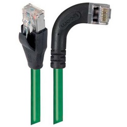 Picture of Shielded Category 6 Right Angle Patch Cable, Straight/Right Angle Right, Green, 10.0 ft