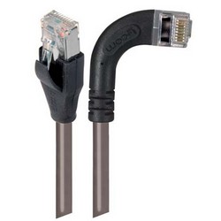 Picture of Shielded Category 6 Right Angle Patch Cable, Straight/Right Angle Right, Gray, 1.0 ft