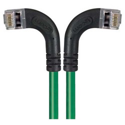 Picture of Shielded Category 6 Right Angle Patch Cable, Right Angle Left/Right Angle Right, Green, 15.0 ft