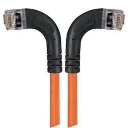 Picture of Shielded Category 6 Right Angle Patch Cable, Right Angle Left/Right Angle Right, Orange, 10.0 ft