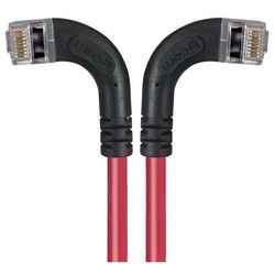 Picture of Shielded Category 6 Right Angle Patch Cable, Right Angle Left/Right Angle Right, Red, 10.0 ft