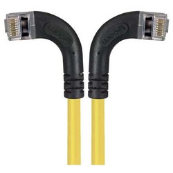 Picture of Shielded Category 6 Right Angle Patch Cable, Right Angle Left/Right Angle Right, Yellow, 10.0 ft