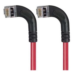 Picture of Shielded Category 6 Right Angle Patch Cable, Right Angle Left/Right Angle Left, Red, 1.0 ft