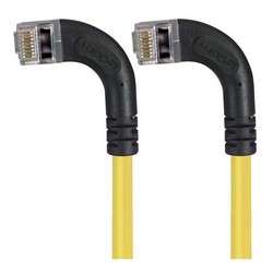Picture of Shielded Category 6 Right Angle Patch Cable, Right Angle Left/Right Angle Left, Yellow, 15.0 ft