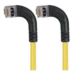 Picture of Shielded Category 6 Right Angle Patch Cable, Right Angle Left/Right Angle Left, Yellow, 7.0 ft