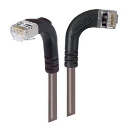 Picture of Category 6 Shielded LSZH Right Angle Patch Cable, Right Angle Right/Right Angle Down, Gray, 15.0 ft