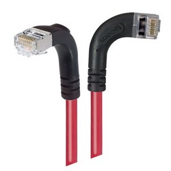 Picture of Category 6 Shielded LSZH Right Angle Patch Cable, Right Angle Right/Right Angle Down, Red, 1.0 ft