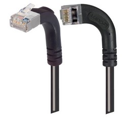 Picture of Category 6 Shielded LSZH Right Angle Patch Cable, Right Angle Left/Right Angle Up, Black, 15.0 ft