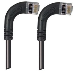 Picture of Category 6 Shielded LSZH Right Angle Patch Cable, Right Angle Right/Right Angle Right, Black, 2.0ft