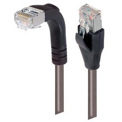 Picture of Category 6 Shielded LSZH Right Angle Patch Cable, Straight/Right Angle Down, Gray, 1.0 ft