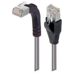 Picture of Category 6 Shielded LSZH Right Angle Patch Cable, Straight/Right Angle Up, Gray, 15.0 ft