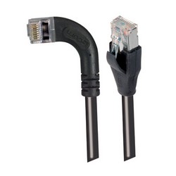 Picture of Category 6 Shielded LSZH Right Angle Patch Cable, Straight/Right Angle Left, Black, 10.0 ft