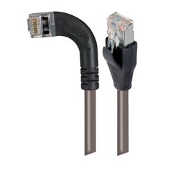 Picture of Category 6 Shielded LSZH Right Angle Patch Cable, Straight/Right Angle Left, Gray, 15.0 ft