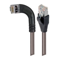 Picture of Category 6 Shielded LSZH Right Angle Patch Cable, Straight/Right Angle Left, Gray, 3.0 ft