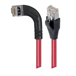 Picture of Category 6 Shielded LSZH Right Angle Patch Cable, Straight/Right Angle Left, Red, 10.0 ft