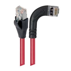 Picture of Category 6 Shielded LSZH Right Angle Patch Cable, Straight/Right Angle Right, Red, 10.0 ft