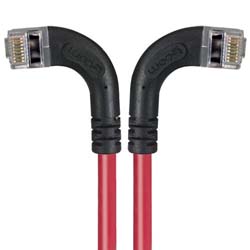Picture of Category 6 Shielded LSZH Right Angle Patch Cable, Right Angle Left/Right Angle Right, Red, 10.0 ft