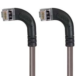 Picture of Category 6 Shielded LSZH Right Angle Patch Cable, Right Angle Left/Right Angle Left, Gray, 1.0 ft