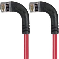 Picture of Category 6 Shielded LSZH Right Angle Patch Cable, Right Angle Left/Right Angle Left, Red, 5.0 ft