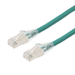 Picture of Category 6, Gigabit TAA Compliant Ethernet RJ45 Cable Assembly, 26AWG Stranded, U/FTP Foil Pair Shielded, CM PVC, Green, 15F