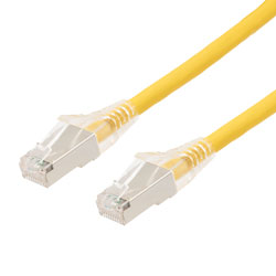 Picture of Category 6, Gigabit TAA Compliant Ethernet RJ45 Cable Assembly, 26AWG Stranded, U/FTP Foil Pair Shielded, CM PVC, Yellow, 10F