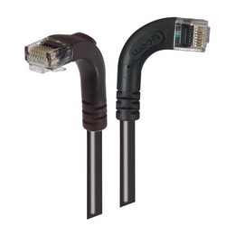 Picture of Category 6 LSZH Right Angle Patch Cable, Right Angle Right/Right Angle Down, Black, 10.0 ft