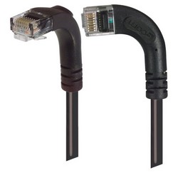 Picture of Category 6 LSZH Right Angle Patch Cable, Right Angle Left/Right Angle Down, Black, 3.0 ft