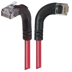 Picture of Category 6 LSZH Right Angle Patch Cable, Right Angle Right/Right Angle Up, Red, 15.0 ft