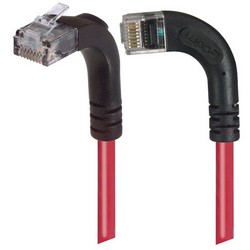 Picture of Category 6 LSZH Right Angle Patch Cable, Right Angle Left/Right Angle Up, Red, 7.0 ft